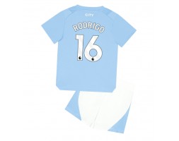 Maillot de foot Manchester City Rodri Hernandez #16 Domicile enfant 2023-24 Manches Courte (+ pantalon court)